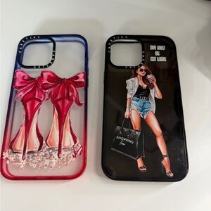 IPhone 13 Pro Max Stylish Cell Phone Case Set - Red and Black